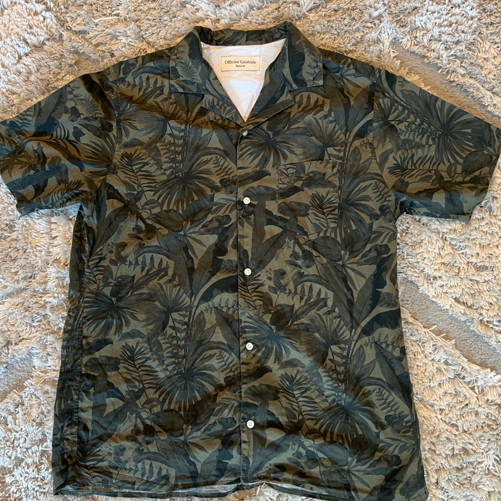 Medium Officine Generale camp collar shirt